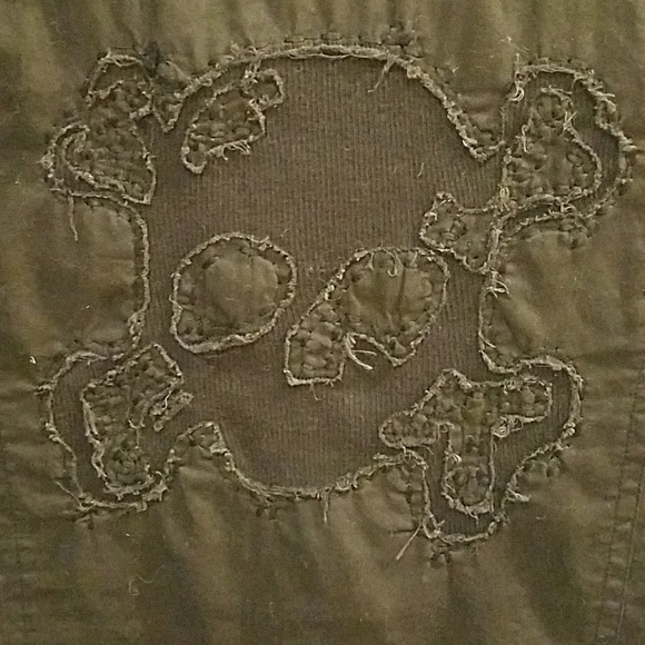 BCBGirls button down shirt black with Skull M - Picture 6 of 6